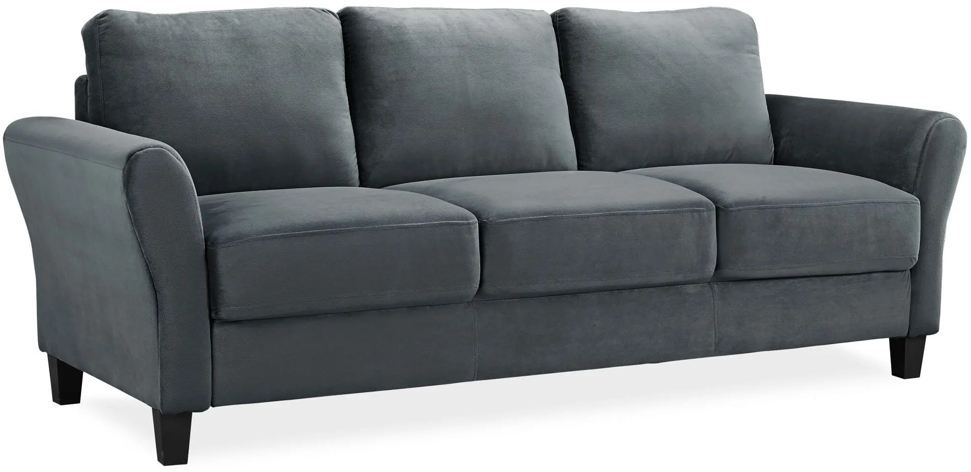 Classic Contemporary Dark Gray Sofa - Milani-4