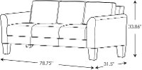 Classic Contemporary Dark Gray Sofa - Milani-6