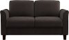 Classic Contemporary Coffee Brown Loveseat - Westley