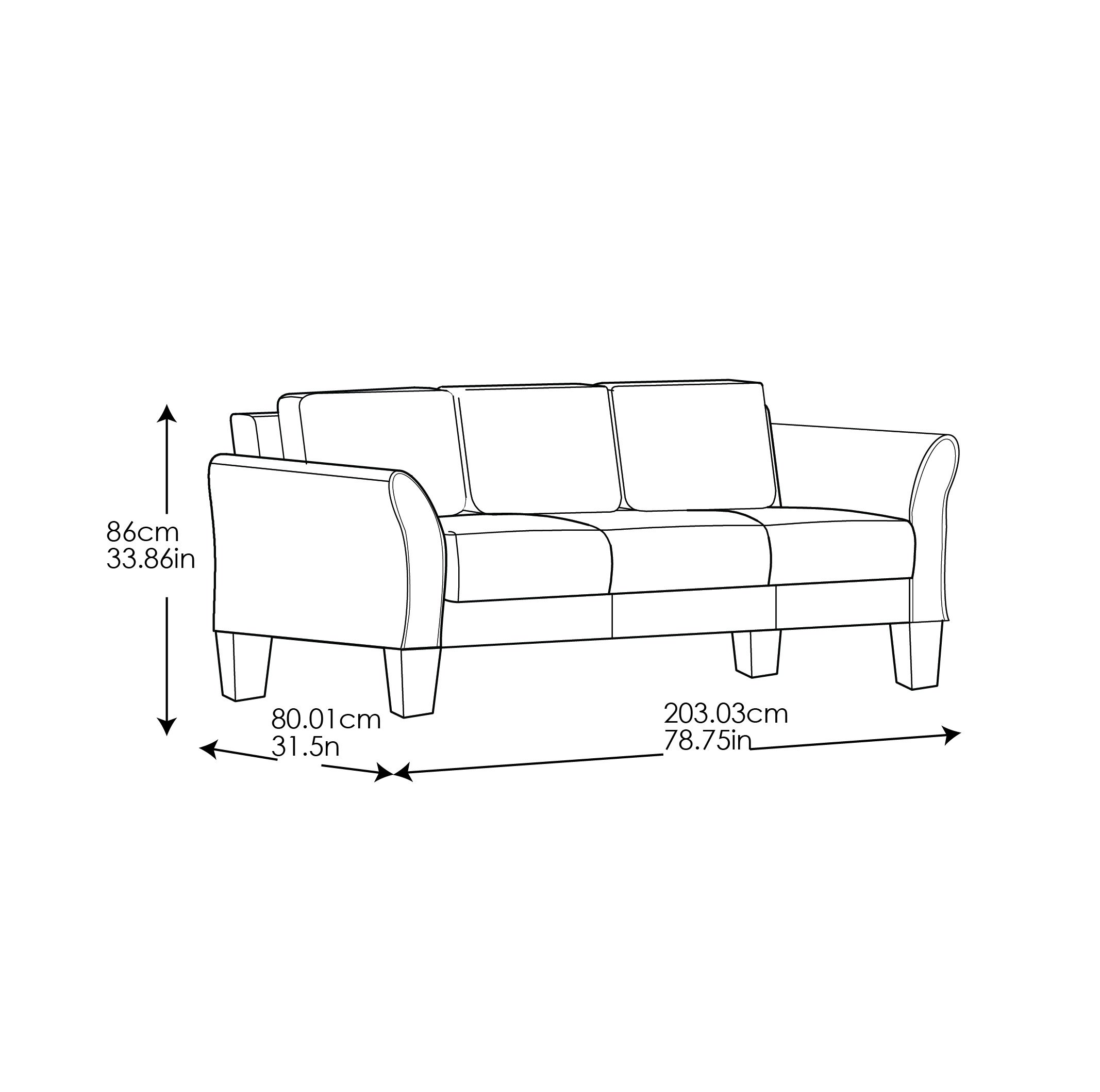 Westley Classic Contemporary Coffee Brown Sofa-4