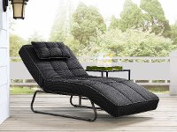 Dark Gray Outdoor Patio Chaise Lounge - Baylands