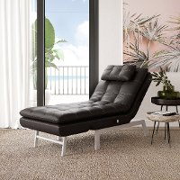 Dark Brown Convertible Chaise - Aria