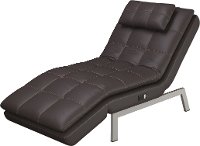Dark Brown Convertible Chaise - Aria-3