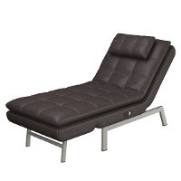 Dark Brown Convertible Chaise - Aria-4