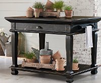 Magnolia Home Furniture Chimney Black Kitchen Island