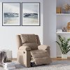 Beige Traditional Microfiber Recliner - Preston