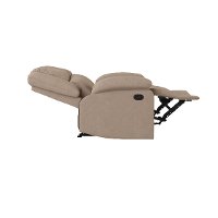 Beige Traditional Microfiber Recliner - Preston-7
