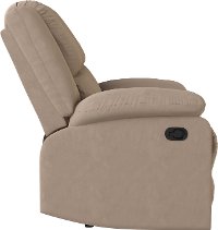 Beige Traditional Microfiber Recliner - Preston-8