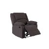 Chocolate Brown Traditional Microfiber Recliner - Preston-5