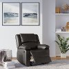 Java Brown Faux Leather Recliner Chair - Preston