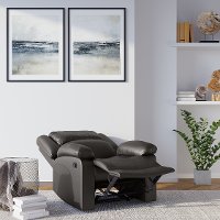 Java Brown Faux Leather Recliner Chair - Preston-2