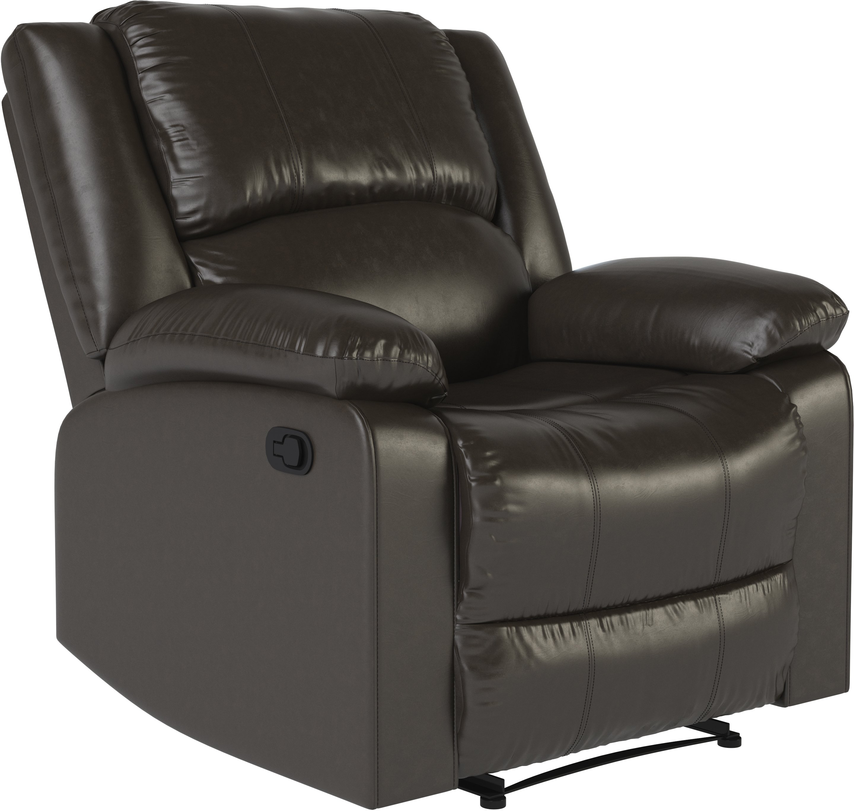 Java Brown Faux Leather Recliner Chair - Preston-4