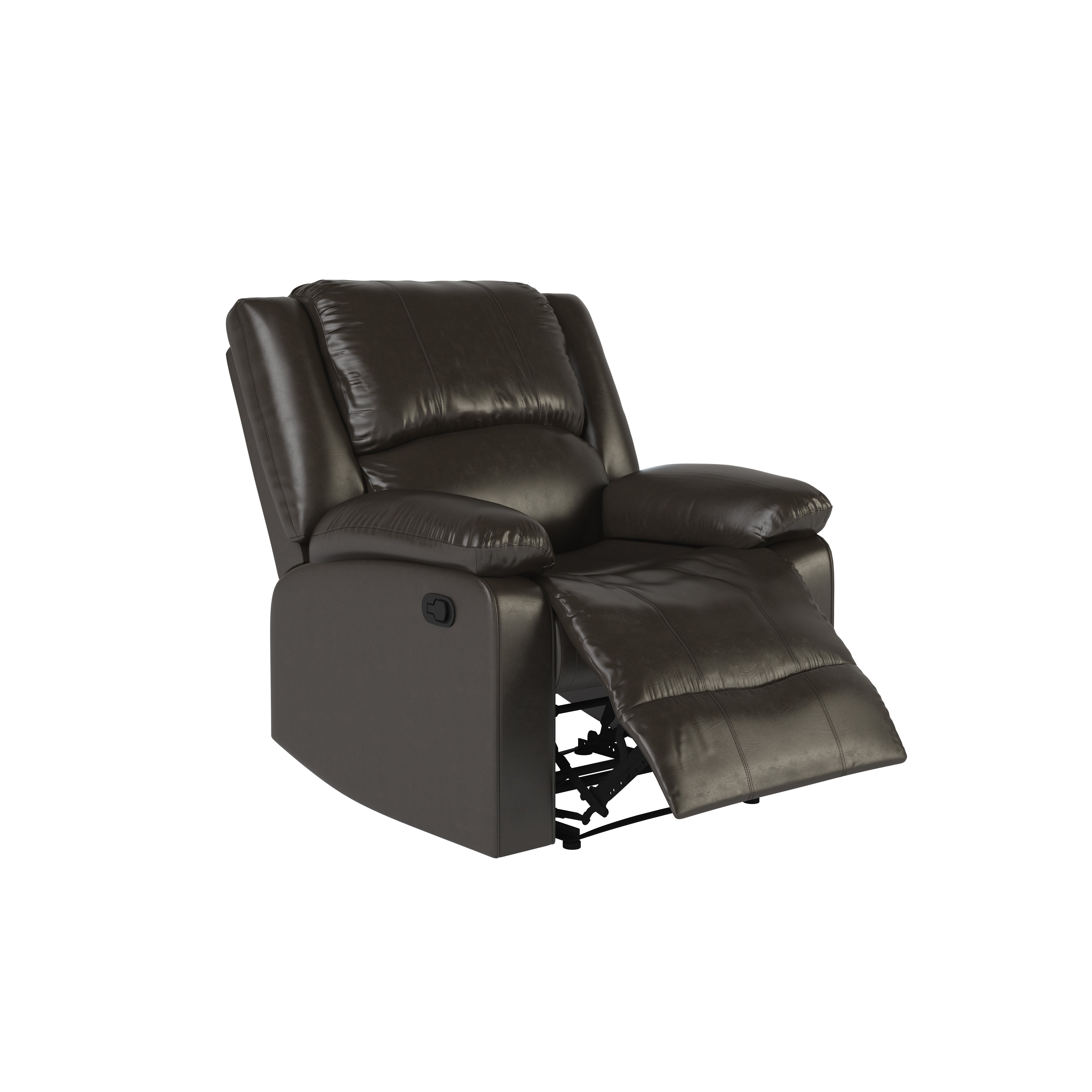Java Brown Faux Leather Recliner Chair - Preston-5