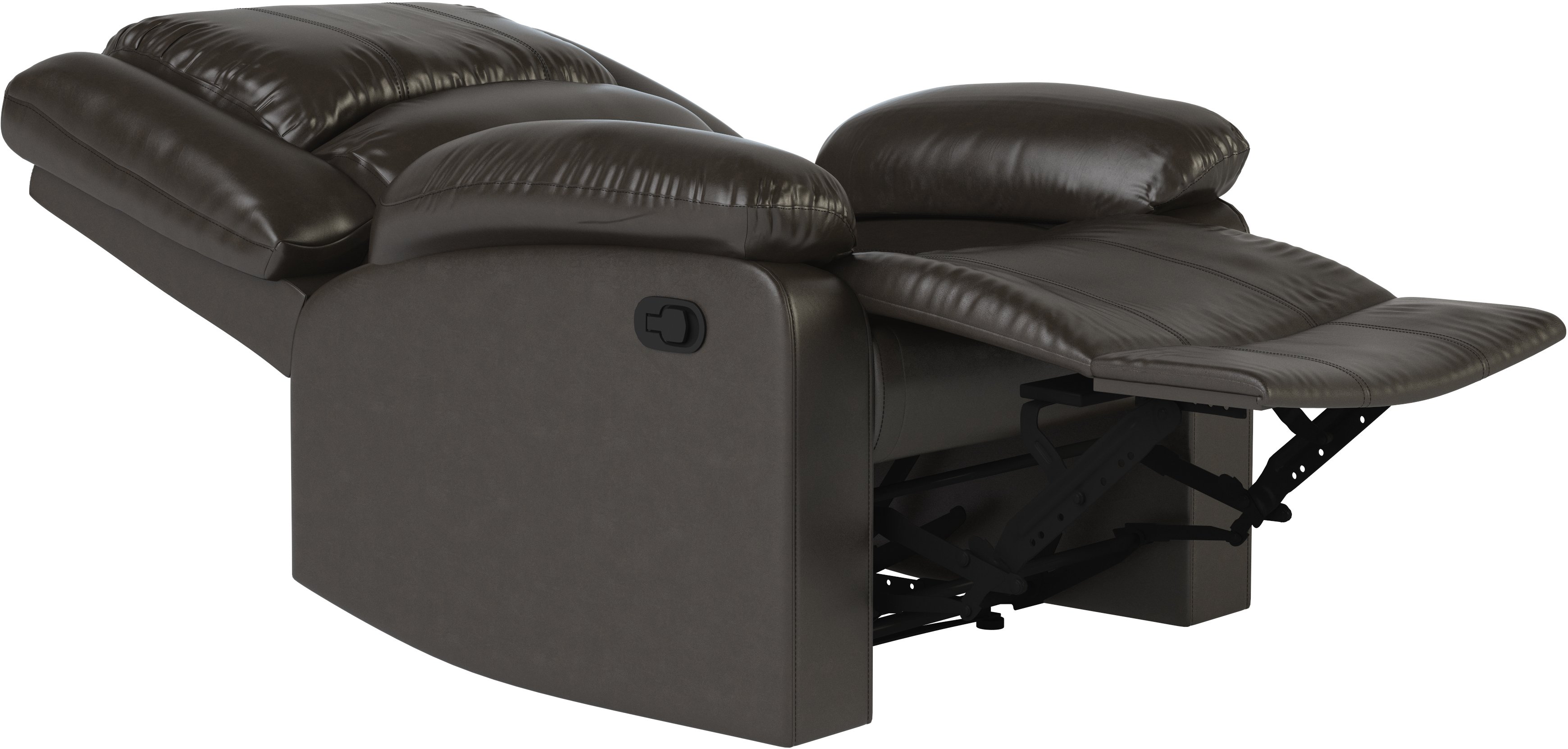 Java Brown Faux Leather Recliner Chair - Preston-6