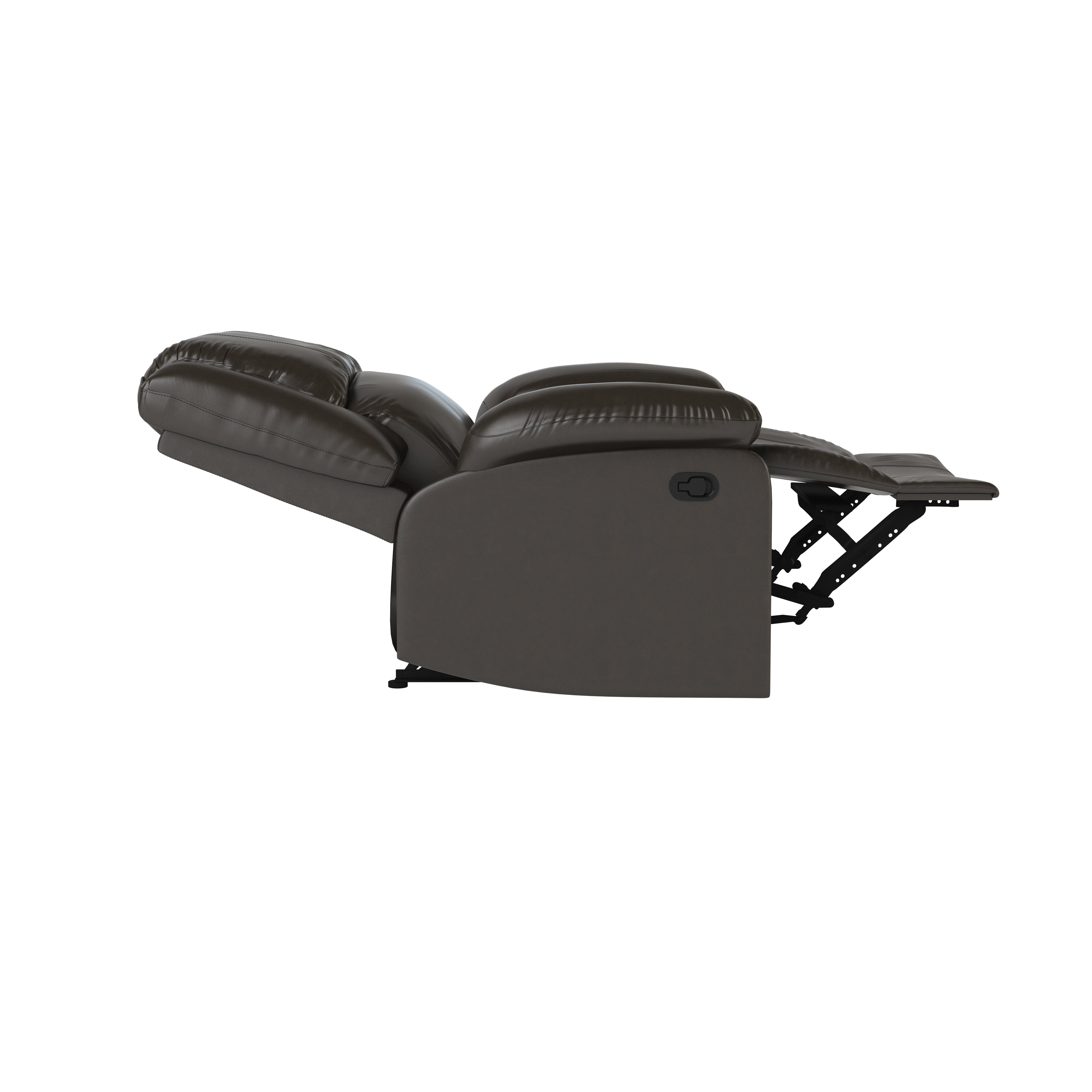 Java Brown Faux Leather Recliner Chair - Preston-7