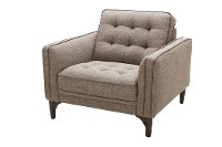 Brown Tweed Mid-Century Modern Chair - Chantham