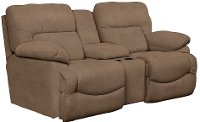 49P-711D143068 Chocolate Brown Full Power with USB Reclining Loveseat - Asher