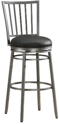 Flint Silver Swivel Counter Height Stool - Easton