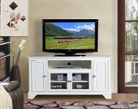 60 Inch White TV Stand - Irvington