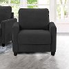 Casual Contemporary Black Storage Chair - Selina
