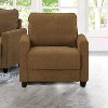 Casual Contemporary Taupe Storage Chair - Selina