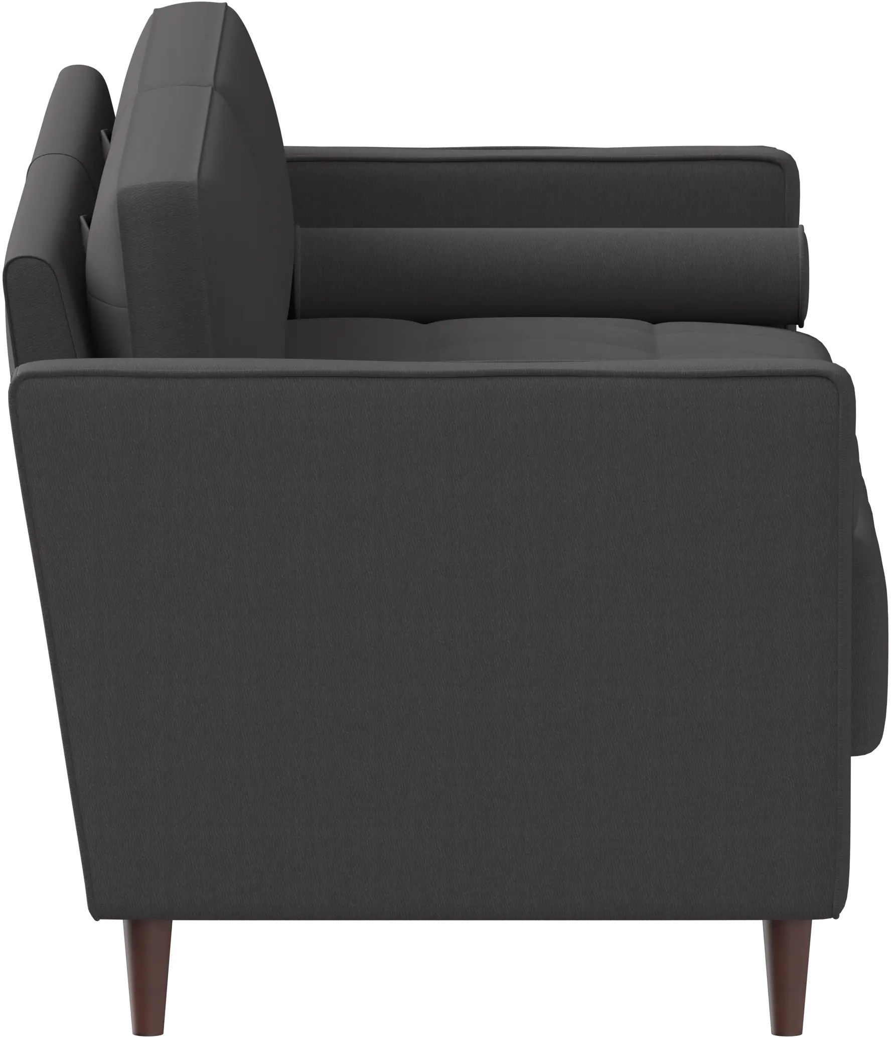 Lawrence Mid Century Modern Dark Gray Sofa-3