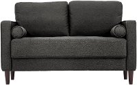 Mid Century Modern Dark Gray Loveseat - Lawrence