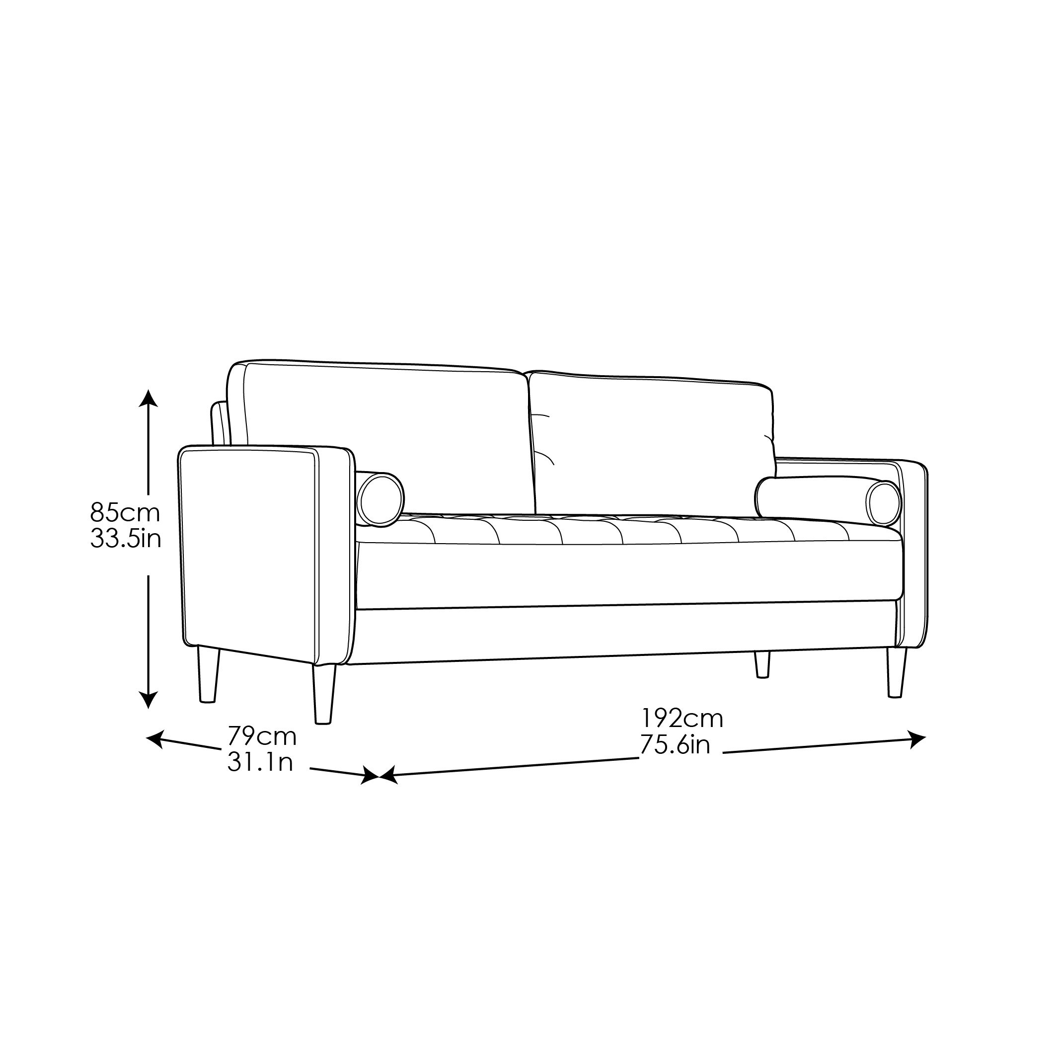 Lawrence Mid-Century Modern Navy Blue Sofa-5