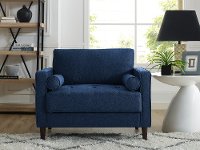 Mid Century Modern Navy Blue Chair - Lawrence