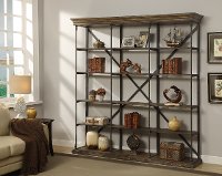 Extra Wide Hylas Brown Bookcase - Corbin