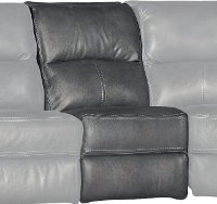 Slate Gray Armless Power Recliner with Power Headrest