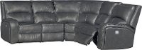 Gray 5 Piece Power Reclining Sectional Sofa - Megan