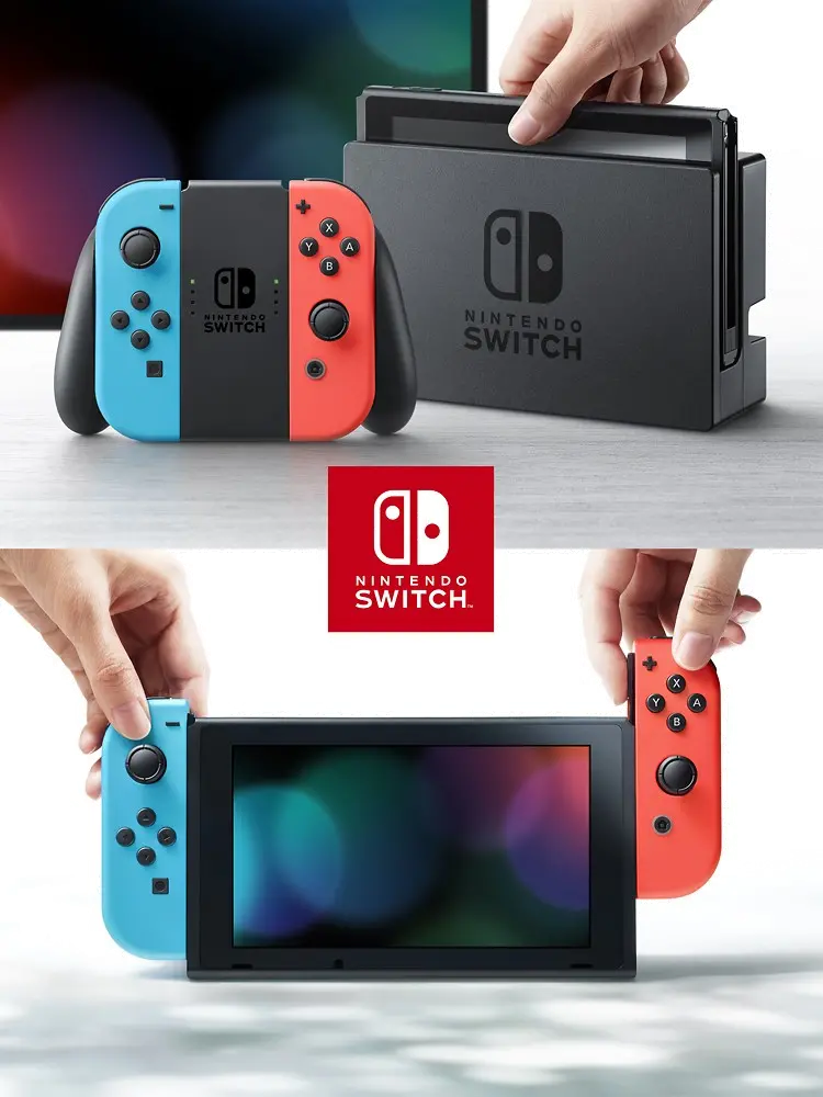 HAC-001 Nintendo Switch Console - Red/Blue Joy-Con Controller-8
