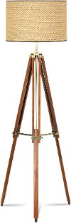 Walnut Tripod Floor Lamp