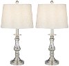 Mecure Glass Table Lamp Pair