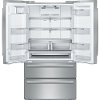 B21CL81SNS Bosch Counter Depth French Door Refrigerator - 20.8 cu. ft., 36 Inch Stainless Steel-2
