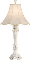 Distressed White Traditional Table Lamp