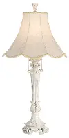 Distressed White Traditional Table Lamp