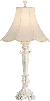 Distressed White Traditional Table Lamp