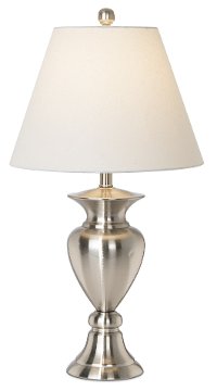 Brushed Nickel and Steel Table Lamp