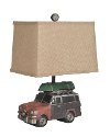 Multi-Color Going Camping Poly Resin Table Lamp