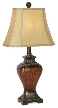 Brown Crackle Table Lamp