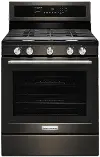 KFGG500EBS KitchenAid 5.8 cu ft Gas Range - Black Stainless Steel
