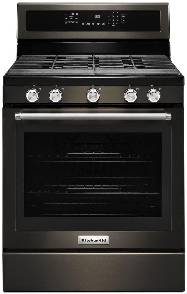 KFGG500EBS KitchenAid Freestanding Gas Range - 5.8 cu. ft. Black Stainless Steel-1