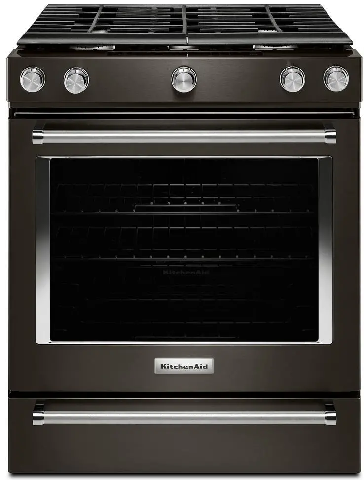 KSGG700EBS KitchenAid Slide In Gas Range - 5.8 cu. ft. Black Stainless Steel-1