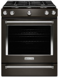 KSGG700EBS KitchenAid Slide In Gas Range - 5.8 cu. ft. Black Stainless Steel-1