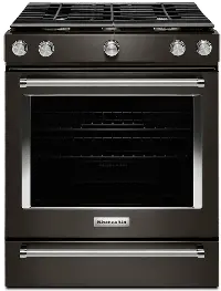 KSGG700EBS KitchenAid Slide In Gas Range - 5.8 cu. ft. Black Stainless Steel