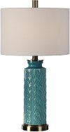 Blue Crackled Ceramic Table Lamp