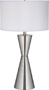 Brushed Nickel and Steel Table Lamp