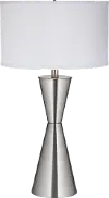 Brushed Nickel and Steel Table Lamp